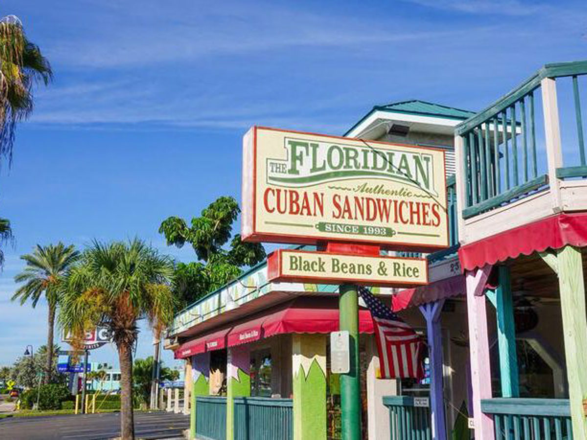 The Floridian Cuban Sandwiches Treasure Island, Florida. Counter-serve outfit specializing in Cuban sandwiches also offers traditional soups & sides.
