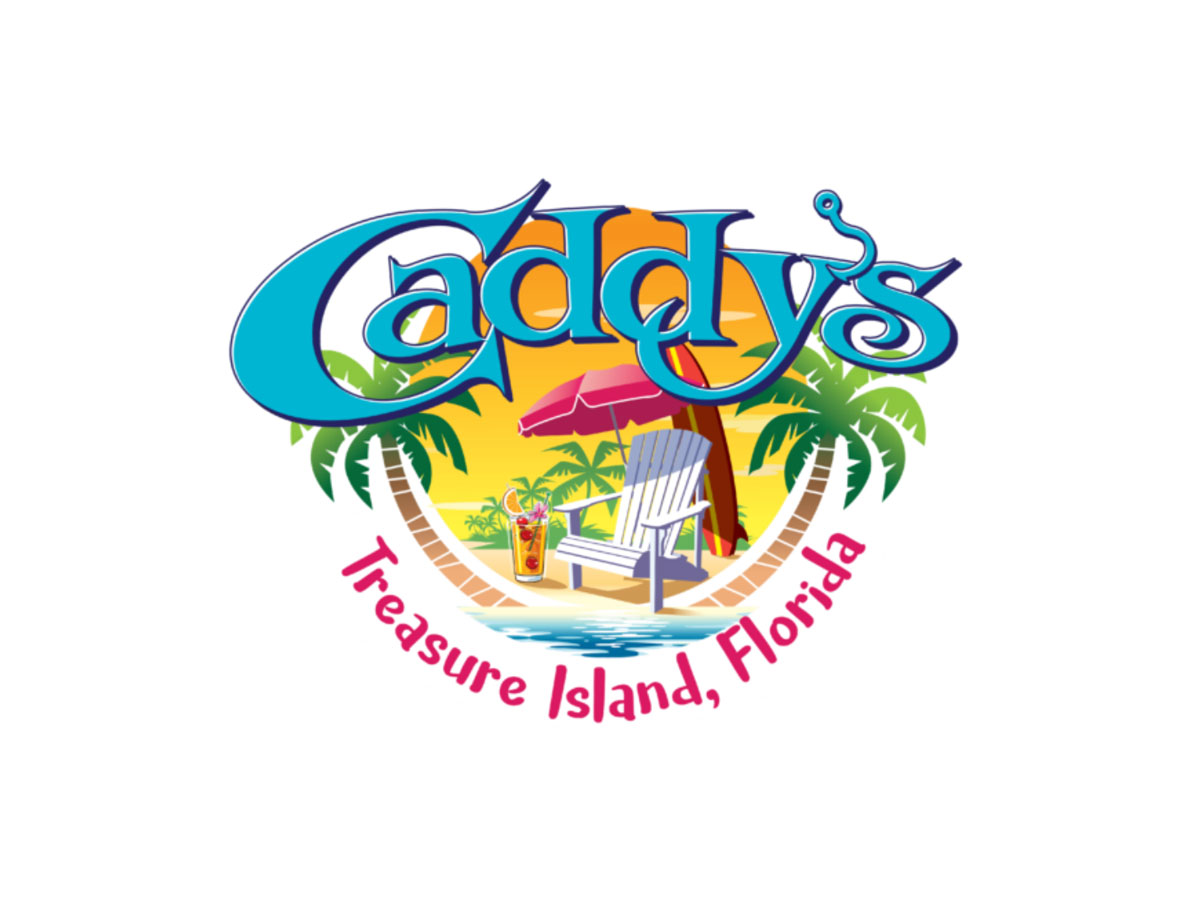 Caddy’s Treasure Island is located on beautiful Sunset Beach in Treasure Island, Florida.